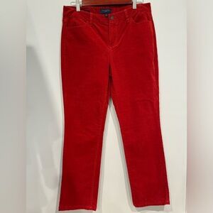 Talbots Classic Heritage Corduroy Pants Red Brick Size 10P